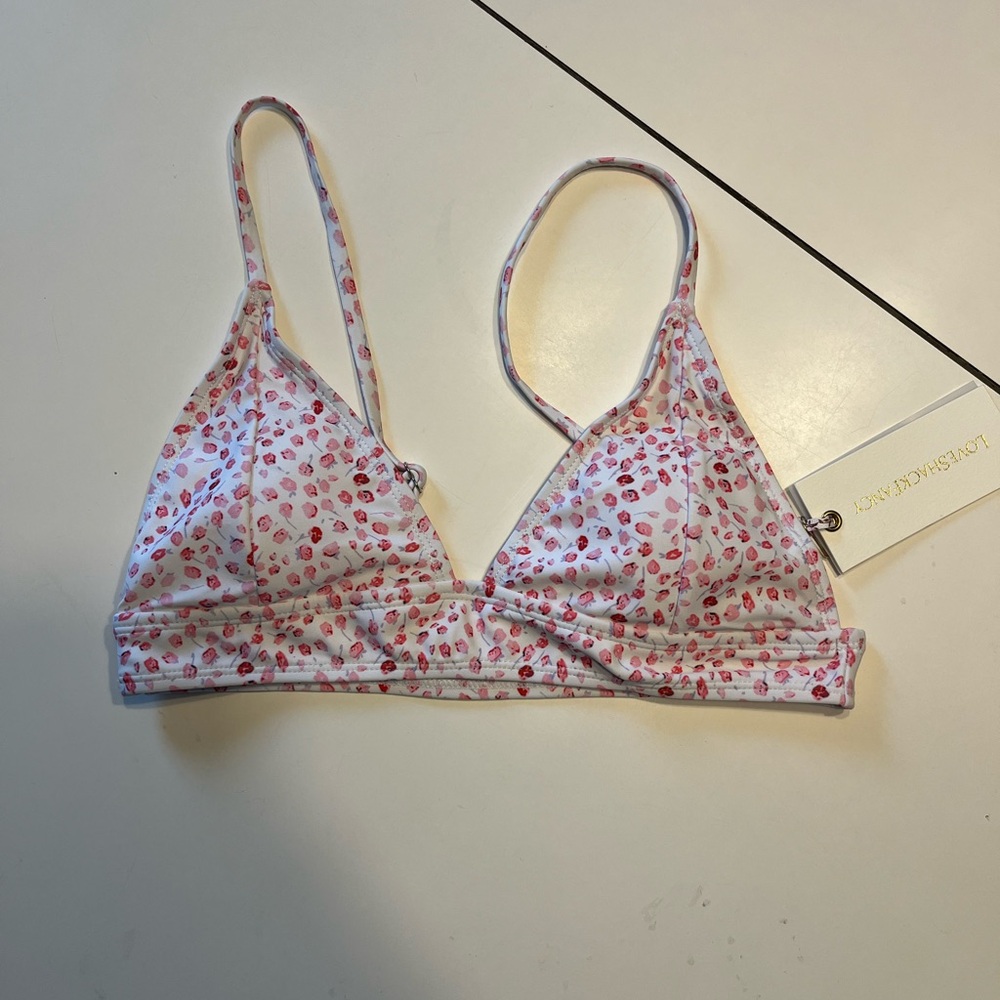 Love Shack Fancy small bikini top NWT tiny floral print